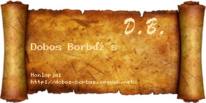 Dobos Borbás névjegykártya
