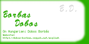 borbas dobos business card